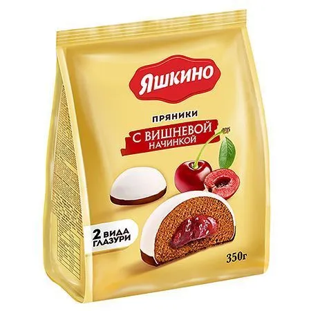 Пряники, "Яшкино", с вишневой начинкой, 350г