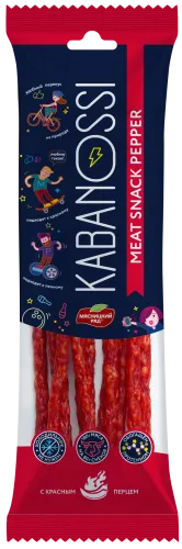 Колбаски сырокопченые Кабаносси Meat Snack Pepper, 60г