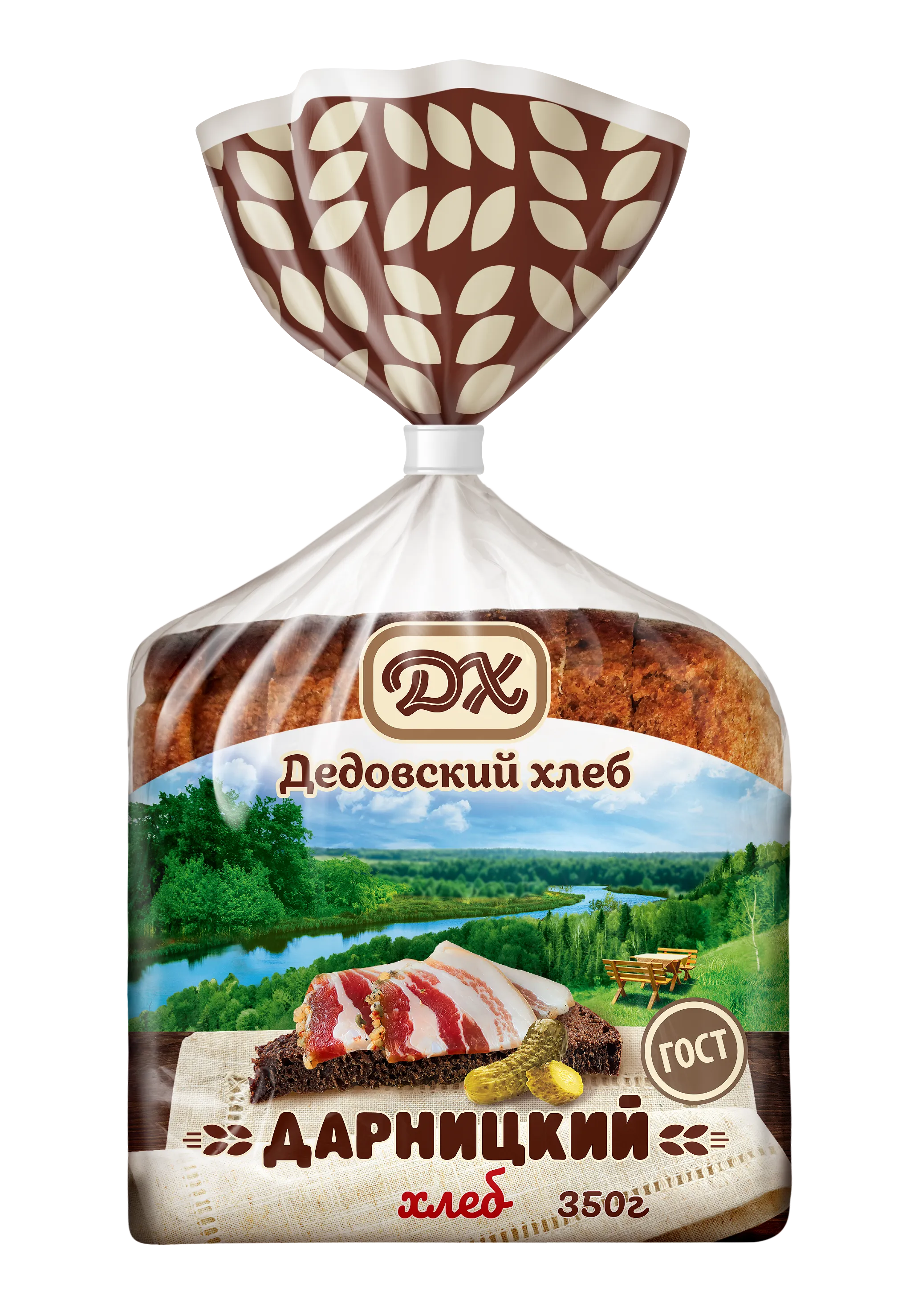 Хлеб "Дарницкий",ржано-пшеничный на закваске, 350г