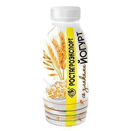 Йогурт "РостАгроЭкспорт", питьевой, 2.5%, злаки, 290мл, БЗМЖ