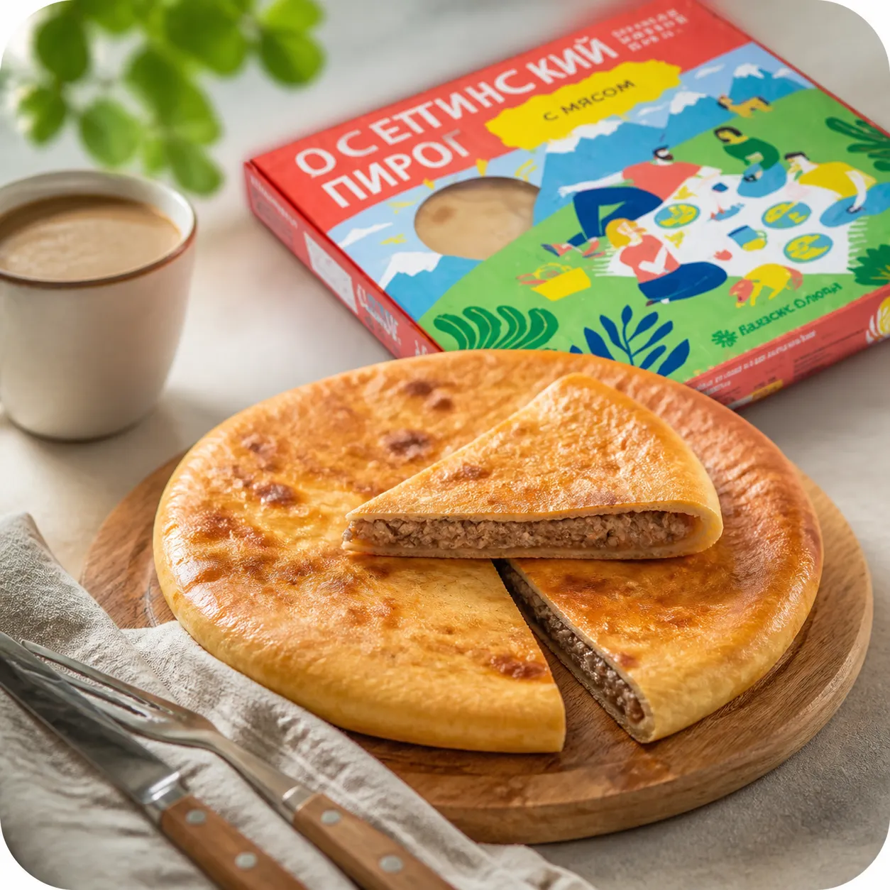 Пирог "Осетинский" с мясом, замороженный, 500г