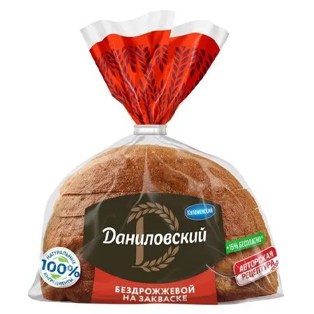 Хлеб ржано-пшеничный, бездрожжевой, "Даниловский", 350г