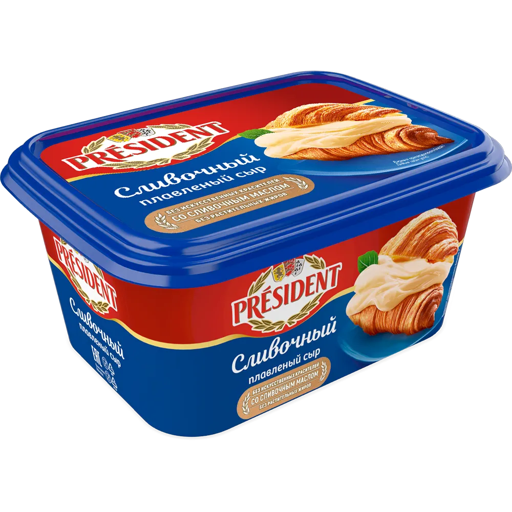 Сыр плавленный President Сливочный 45% 400г