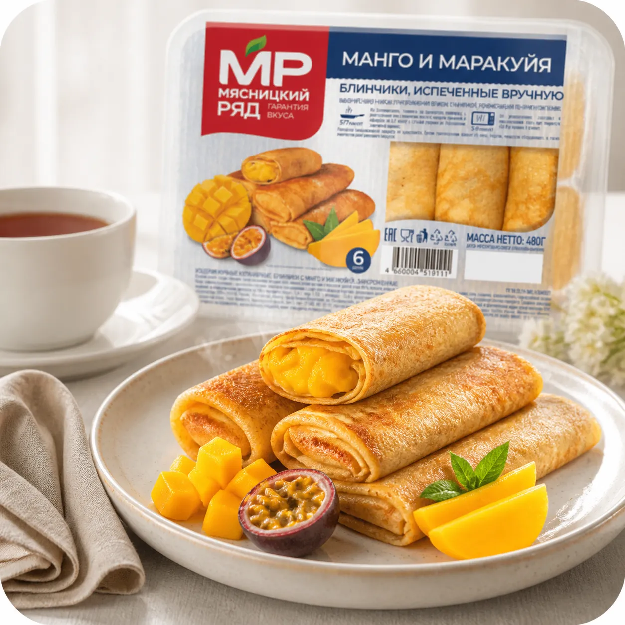 Блинчики "С манго и маракуйей", 480г