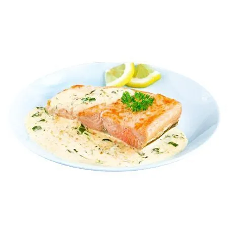 Горбуша запеченая, в сливочном соусе