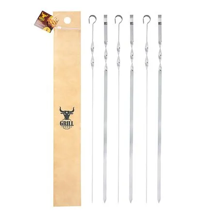 Набор шампуров, "Grillboom", 60см, 6шт, в чехле