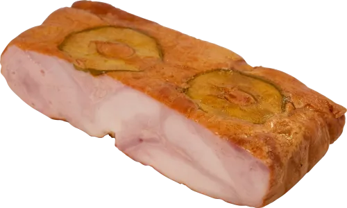 Гусь с яблоками копчено-вареный