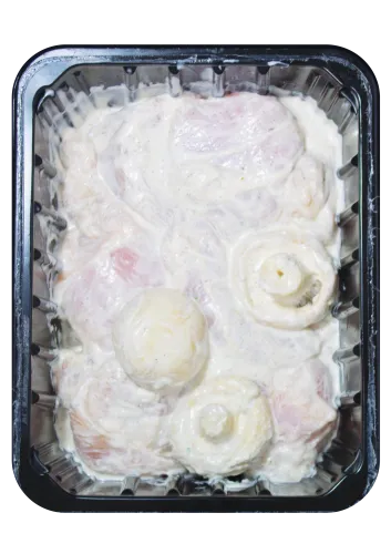 Шашлык из куриного филе с шампиньонами