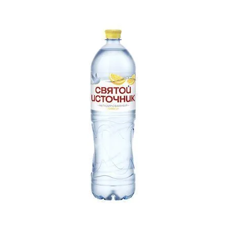 Вода питьевая негазированная "Святой источник" со вкусом лимона, 1.5л