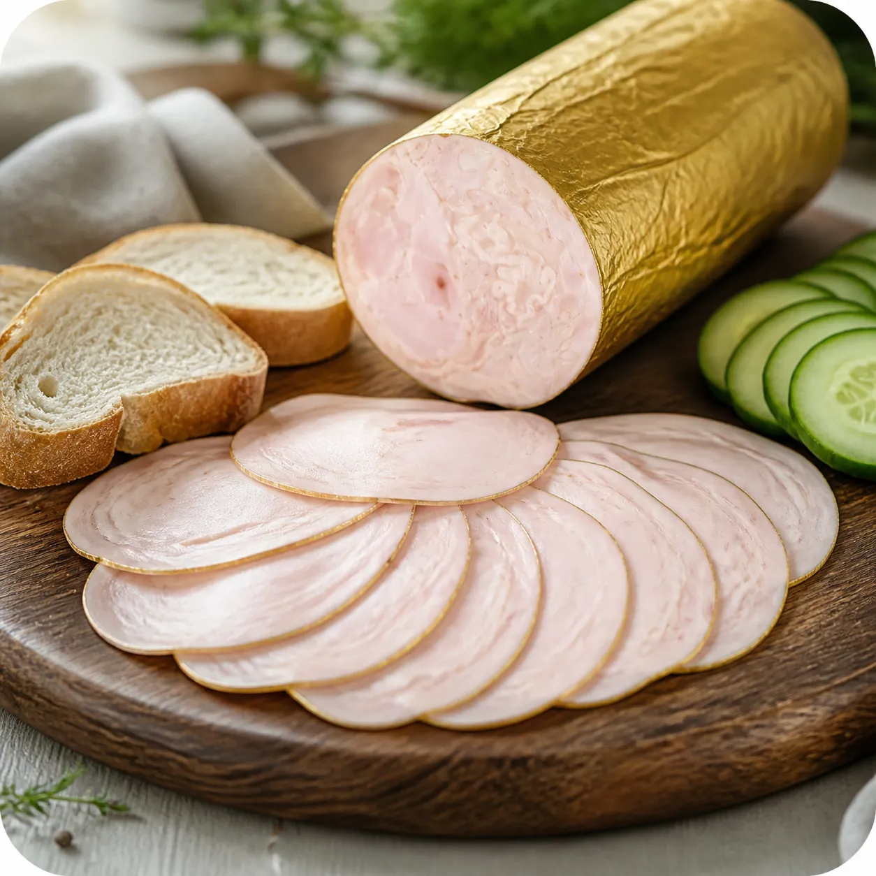 Рулет "Куриный" копчено-вареный