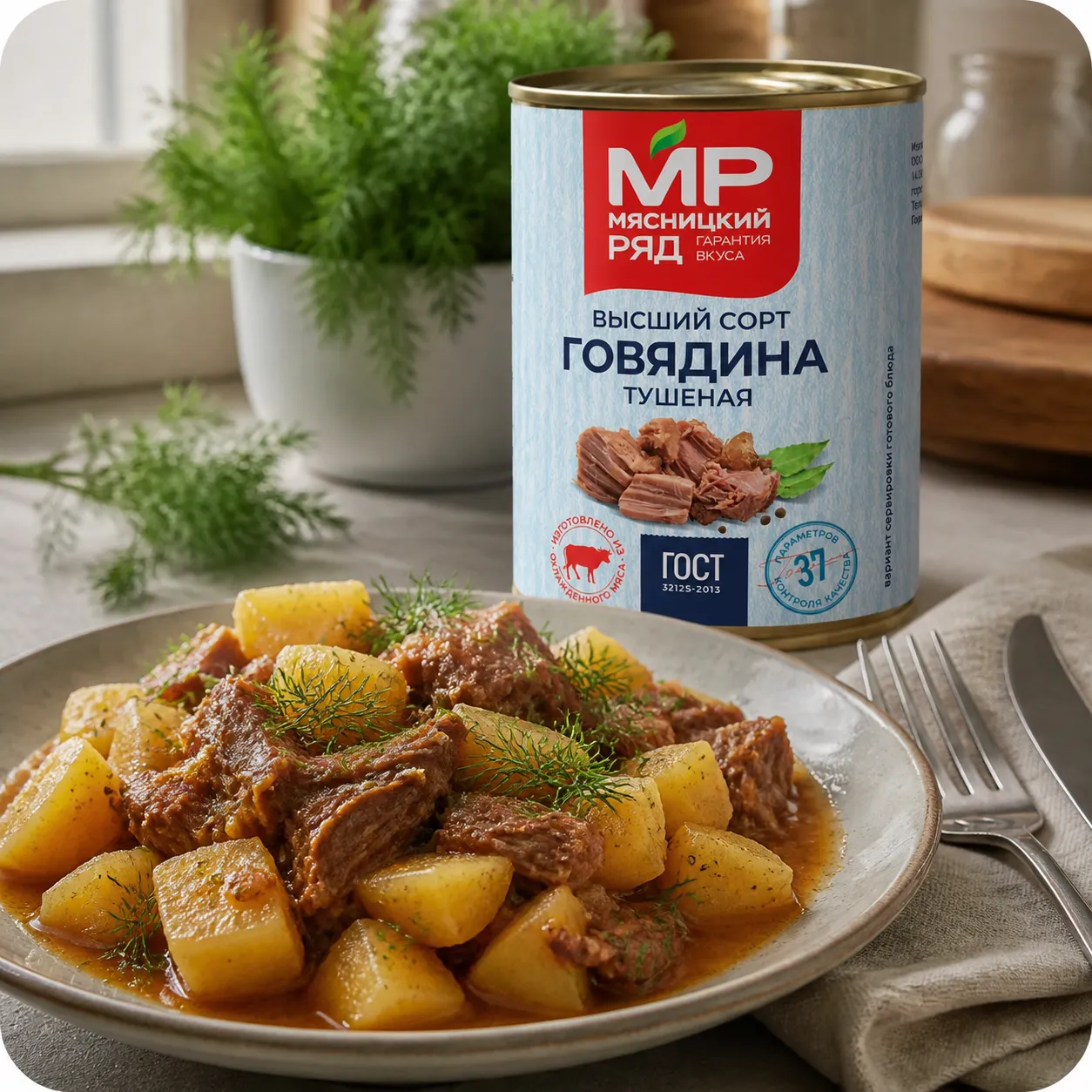 Говядина тушеная ГОСТ, 338г