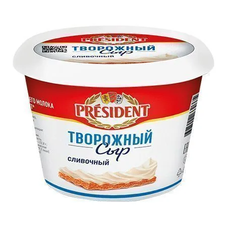 Сыр "President", творожный, сливочный, 56%, 140г