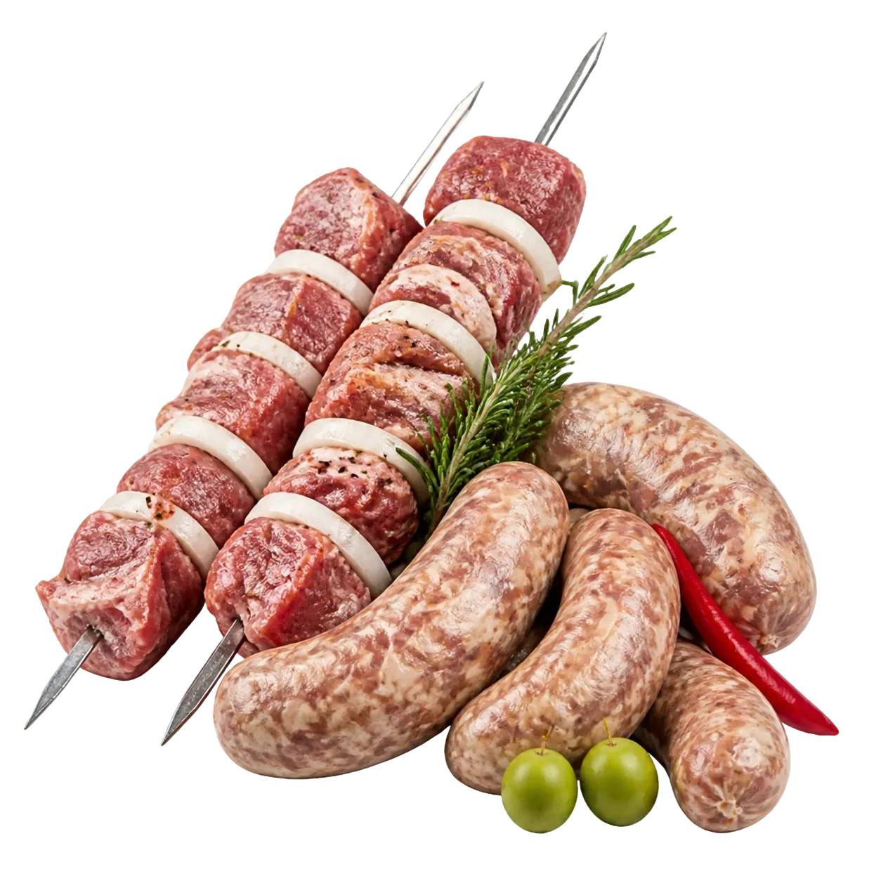 Шашлыки и колбаски для гриля