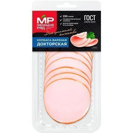 Колбаса вареная "Докторская", 250г