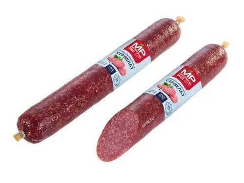 Колбаса сырокопченая "Сервелат"