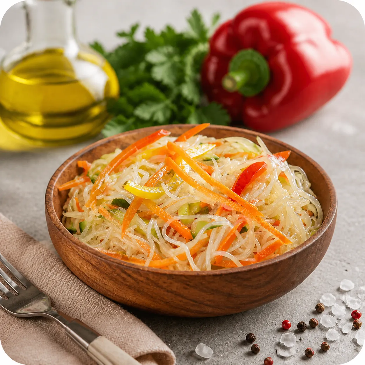 Фунчоза с овощами "По-корейски"