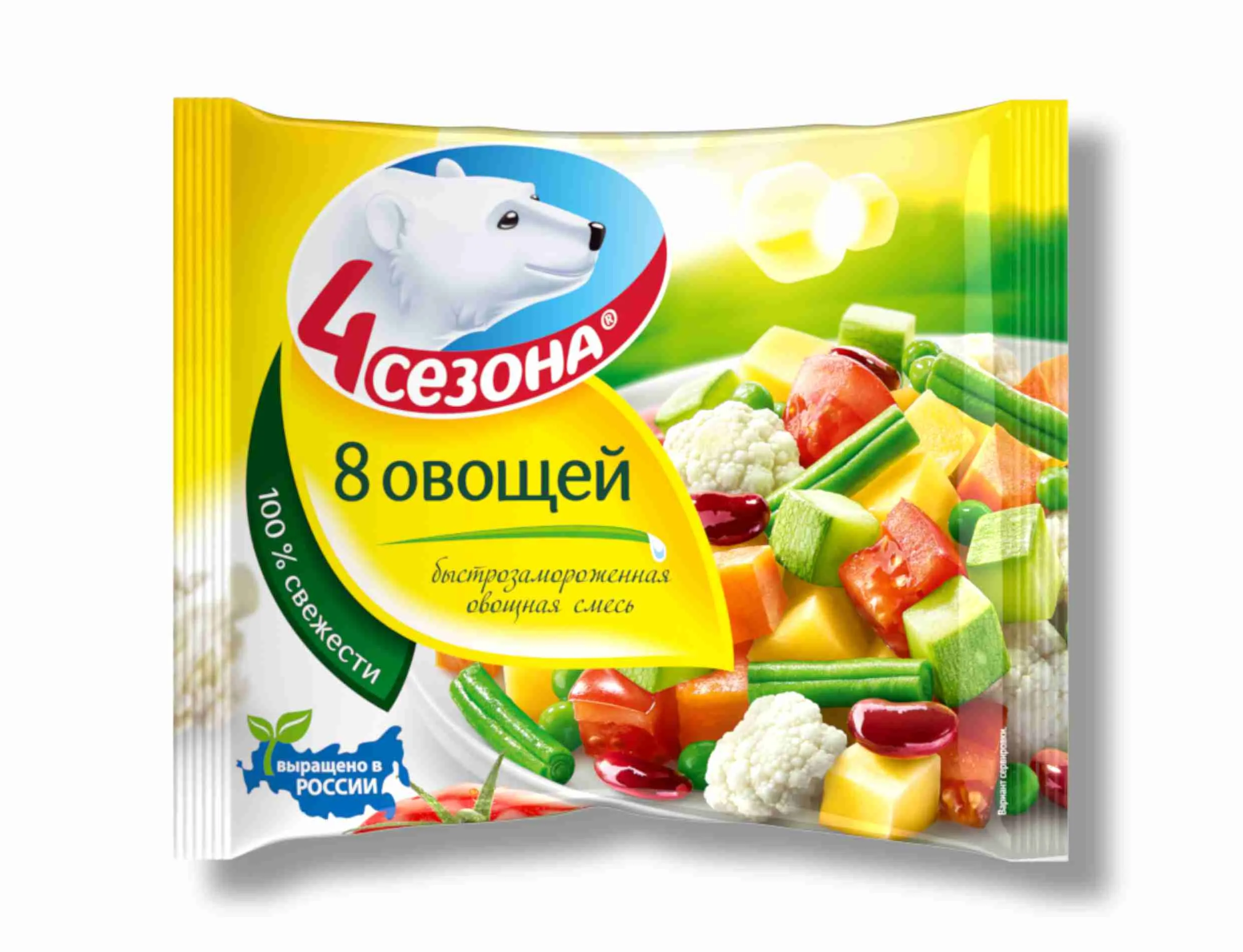 Смесь овощная "4 Сезона", "8 овощей", зам., 400г