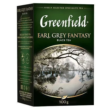 Чай "Гринфилд" Эрл Грей, черный, листовой, 100г