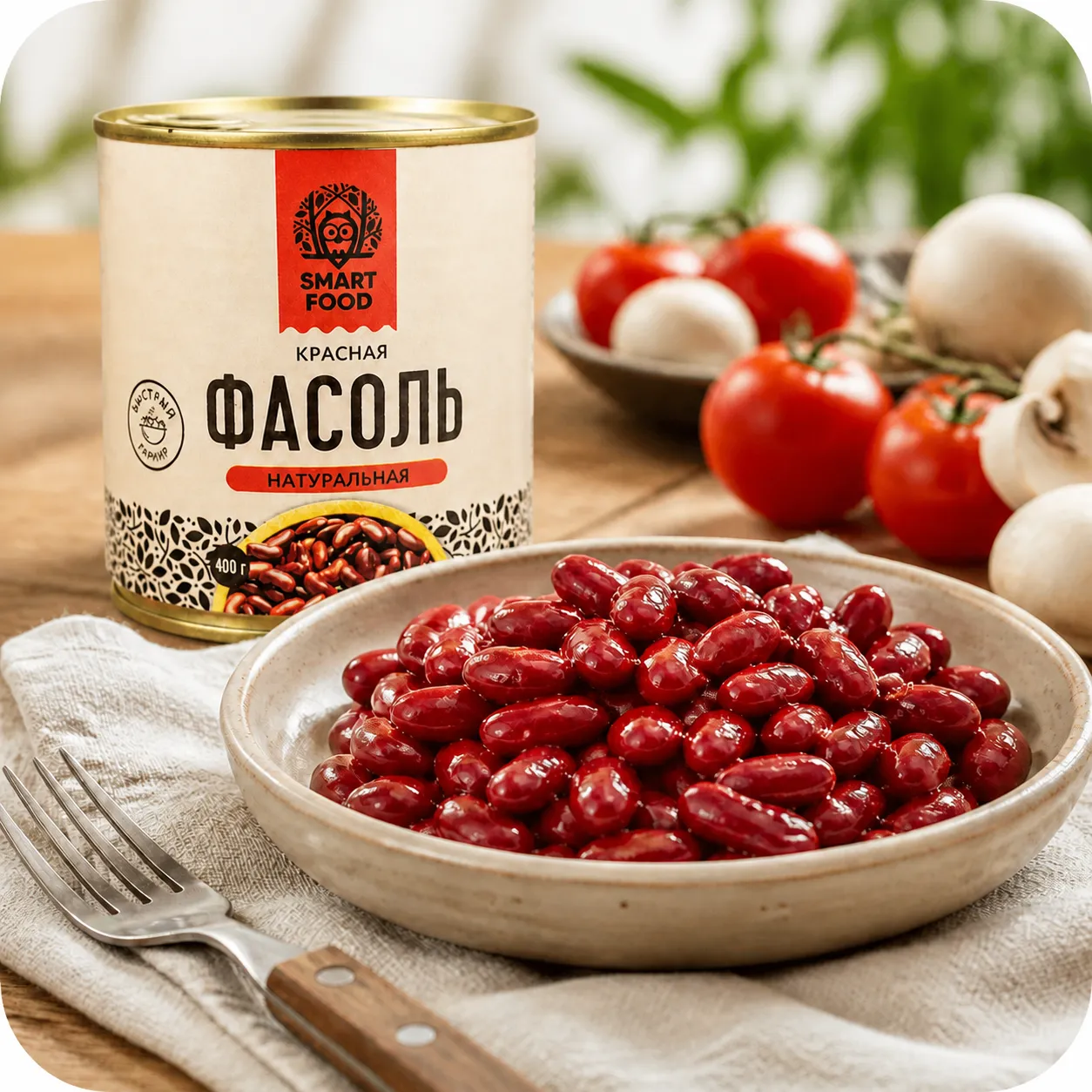 Фасоль красная, "Smart food", 425мл