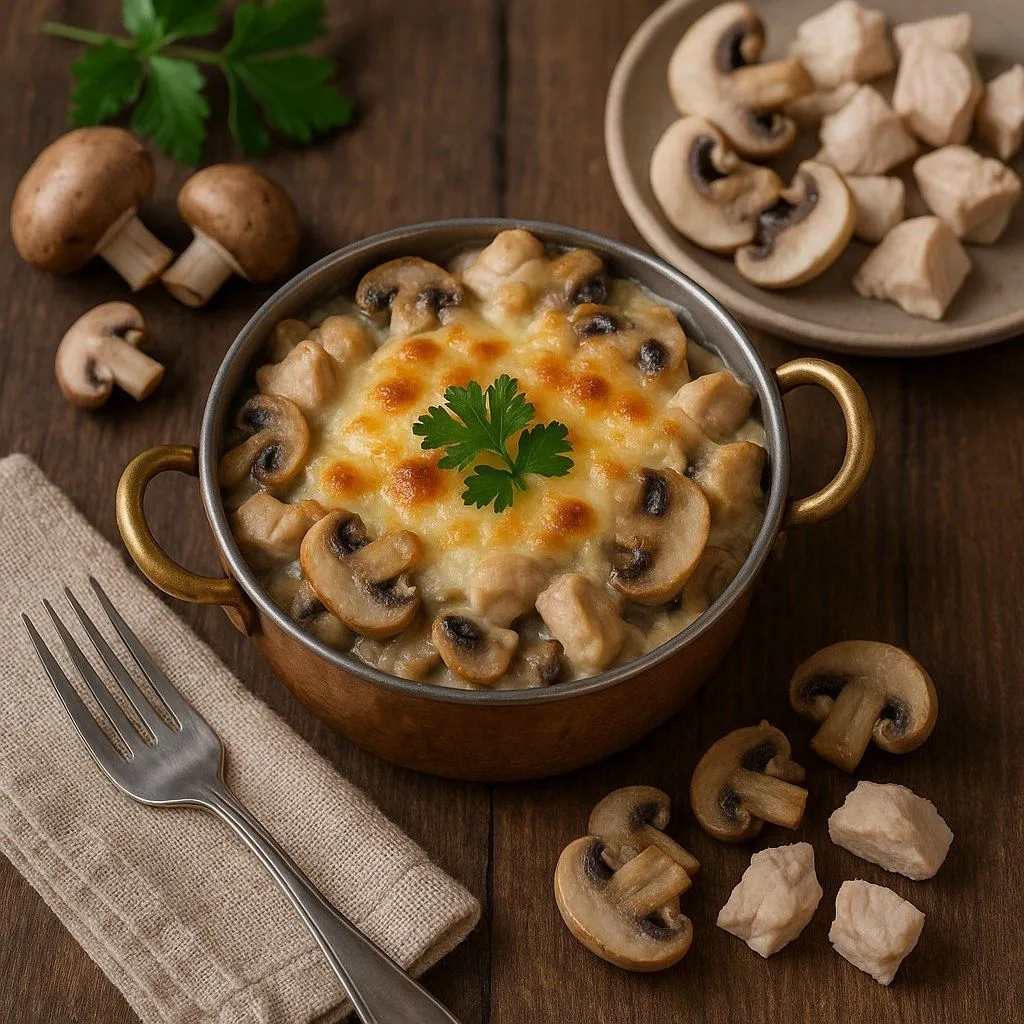 Жульен из курицы с грибами