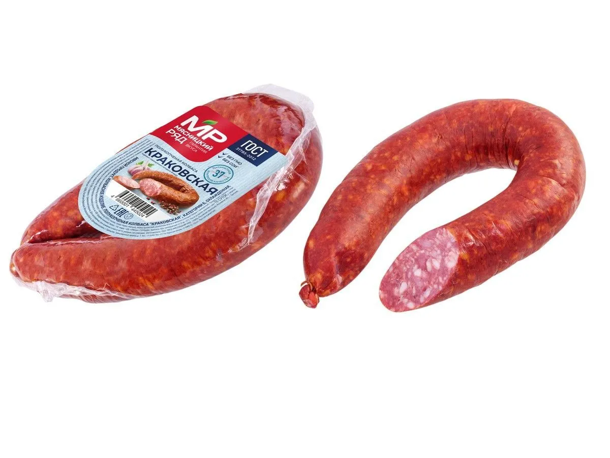 Колбаса полукопченая "Краковская" ГОСТ, 300г