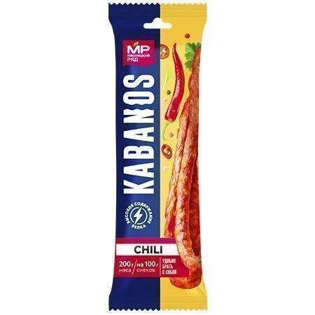 Колбаски сырокопченые KABANOS CHILI, 60г