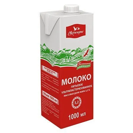 Молоко "Свитлогорье", 3.2%, ультрапаст., 1л, БЗМЖ