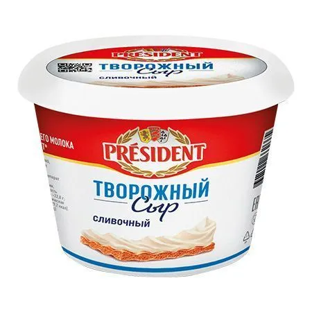 Сыр "President", творожный, сливочный, 56%, 140г