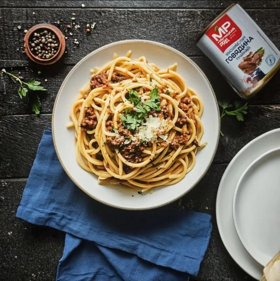 Макароны по флотски с тушенкой