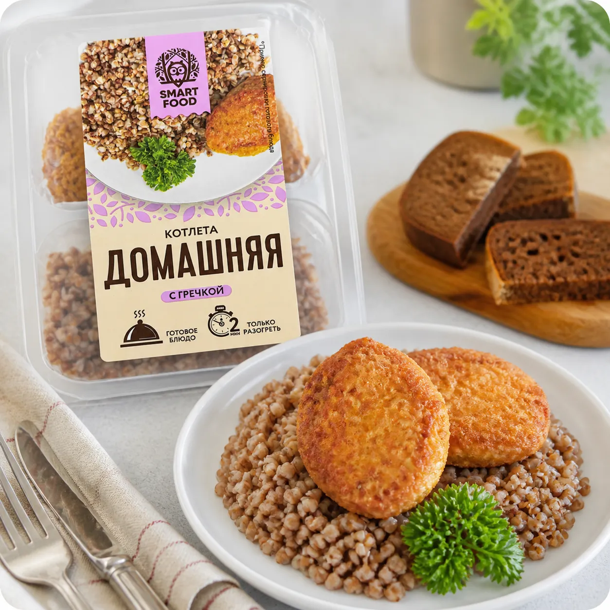 Котлеты "По-домашнему", с гречкой, 350г