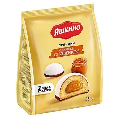 Пряники, "Яшкино", с вареной сгущенкой, 350г