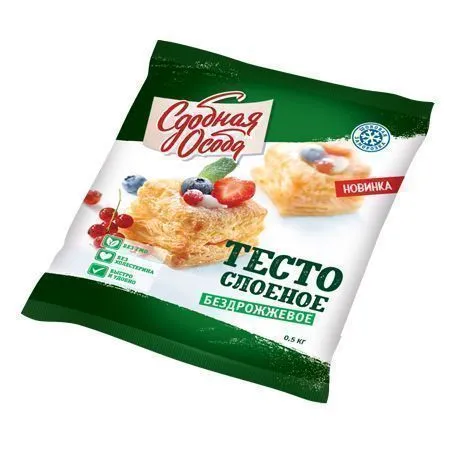 Тесто слоеное бездрожжевое, "Сдобная Особа", 500г