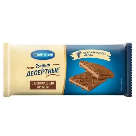 Вафли "Десертные" с шоколадным кремом, 90г