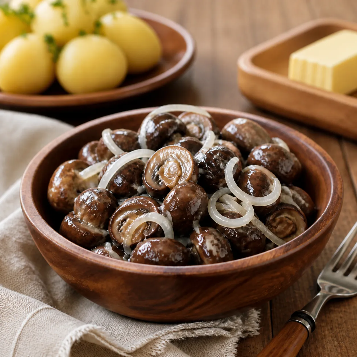 Груздь, с чесноком и луком