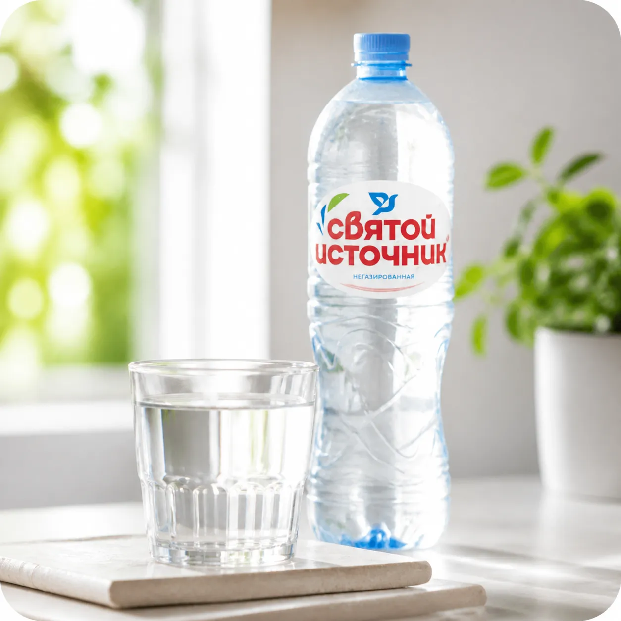 Вода питьевая негазированная "Святой источник", 1.5л