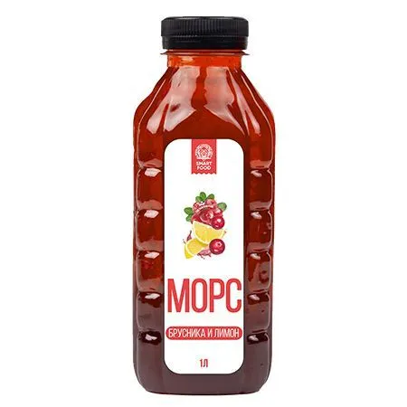 Морс, "Smart food", брусника, лимон, 1л