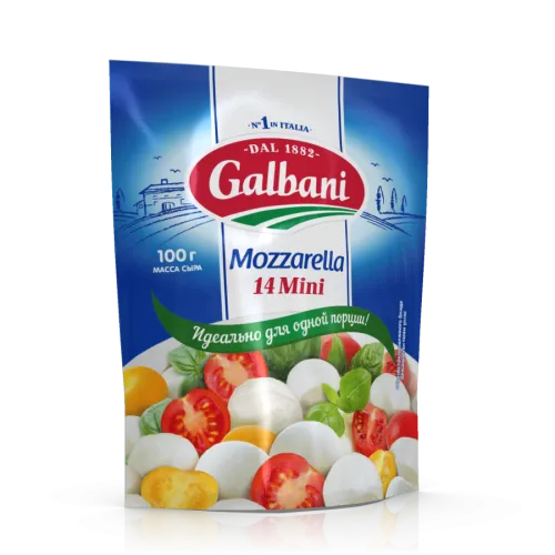 Сыр "Моцарелла мини", "Galbani", в рассоле, 45%, 100г