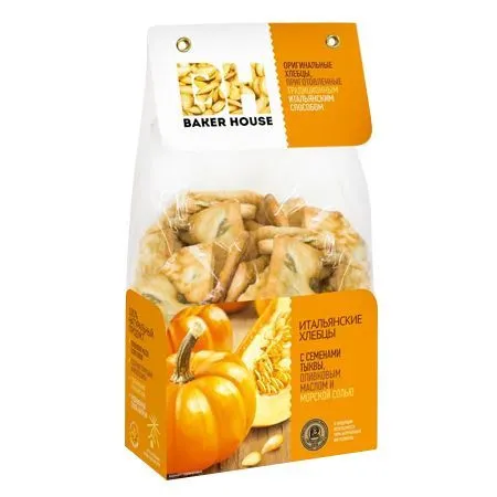 Хлебцы, "Baker House", "Итальянские", тыква, 250г