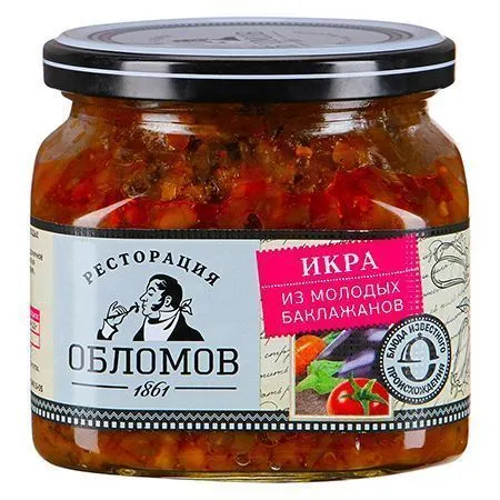 Икра из молодых баклажанов, "Ресторация Обломов", 420г
