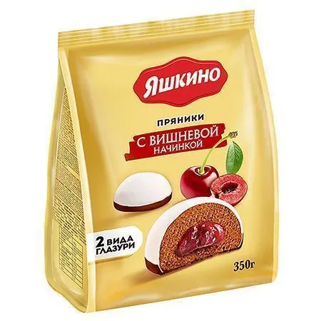Пряники, "Яшкино", с вишневой начинкой, 350г