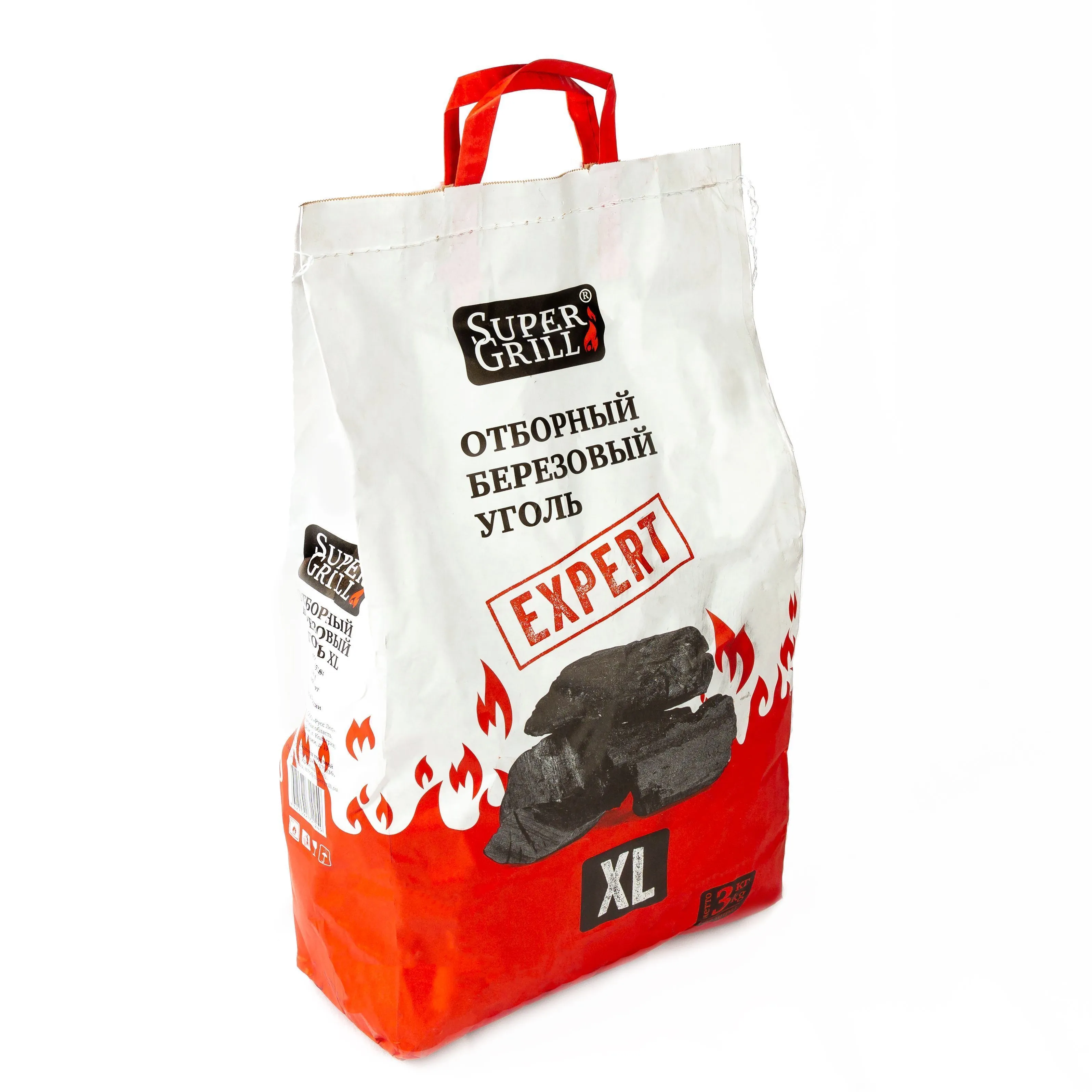 Уголь древесный, березовый, "SuperGrill", 3кг