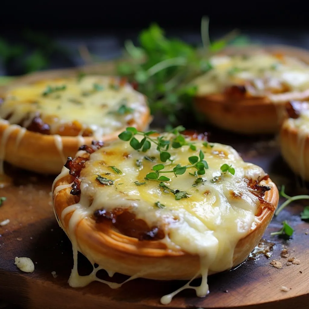 Тарталетки с ветчиной и сыром