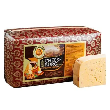 Сыр "Cheeseburg", грецкий орех, 50%, 1 кг