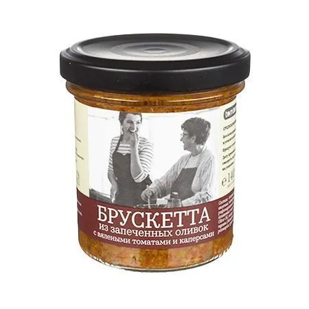 Брускетта из запеченых оливок, "TomTom", с вялеными томатами, 140г