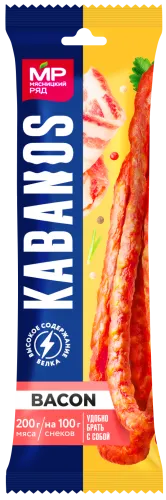 Колбаски сырокопченые KABANOS BACON, 60г