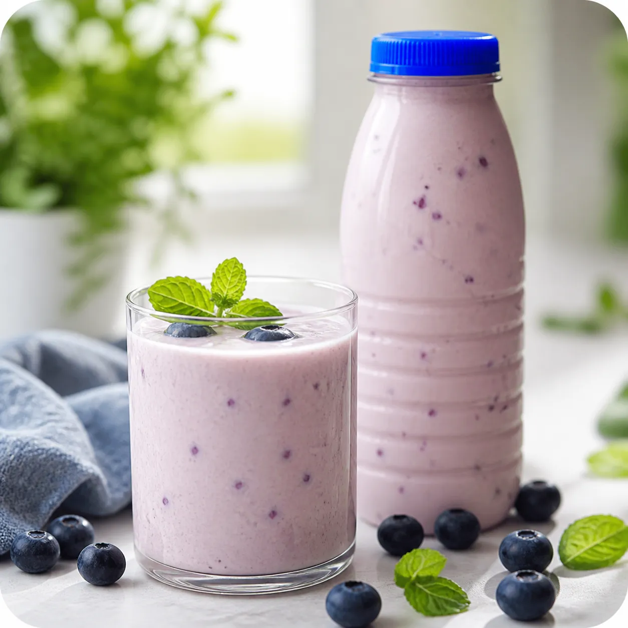 Йогурт питьевой Фермерский, 2.5%, черника, 330г, БЗМЖ