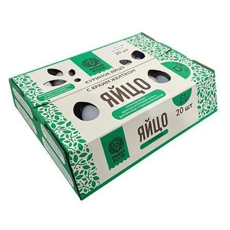 Яйцо куриное, столовое, "Smart food", C1, 20шт