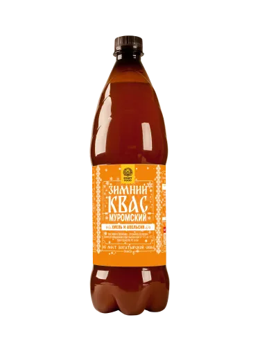 Квас, "Smart food" "Зимний", Хмель - Апельсин, 1л