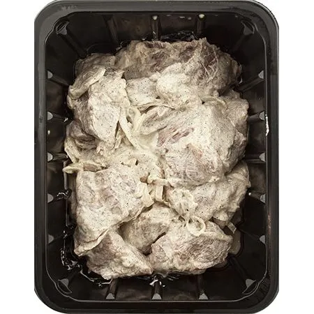 Шашлык из свиной шеи в майонезном соусе