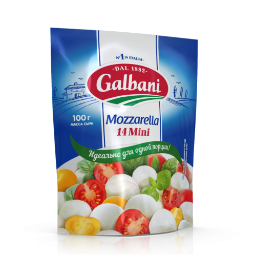 Сыр "Моцарелла мини", "Galbani", в рассоле, 45%, 100г